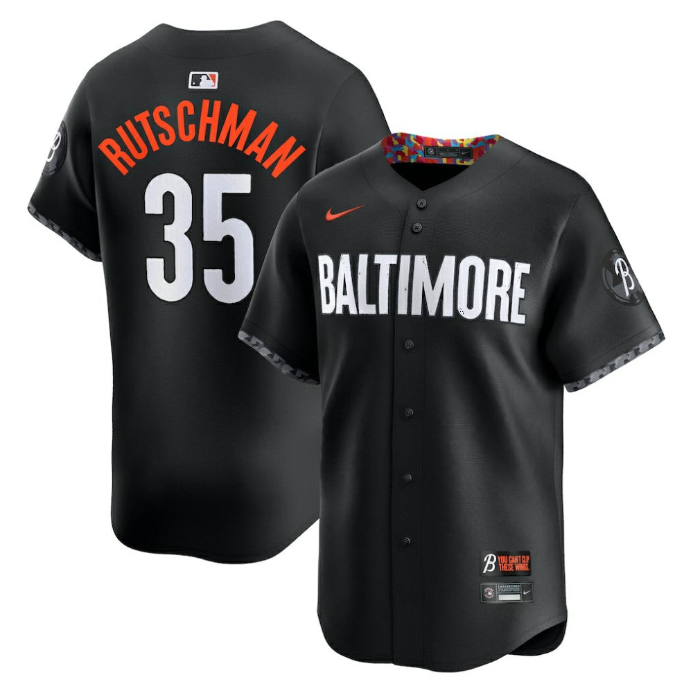 Adley Rutschman Baltimore Orioles Nike City Connect Limited Jersey - Black Jerseys