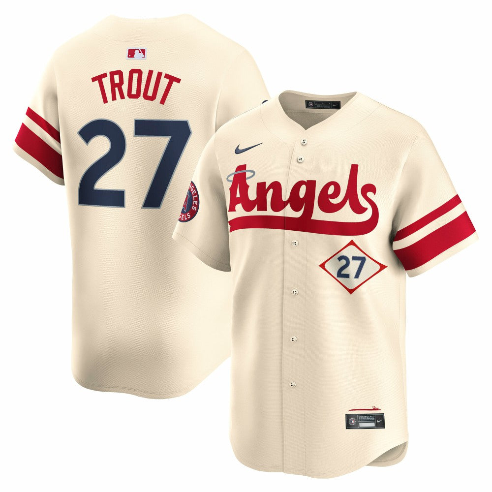 Mike Trout Los Angeles Angels Nike City Connect Limited Jersey - Natural Jerseys