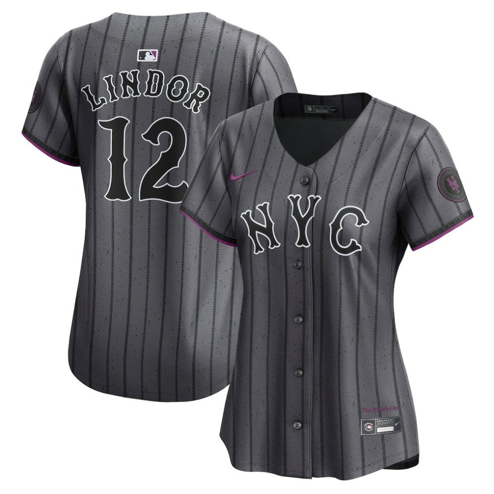 Francisco Lindor New York Mets Nike Women's City Connect Limited Jersey - Gray Jerseys