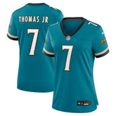 Brian Thomas Jr. Jacksonville Jaguars Women's Prowler Throwback Game Jersey - Teal Jerseys