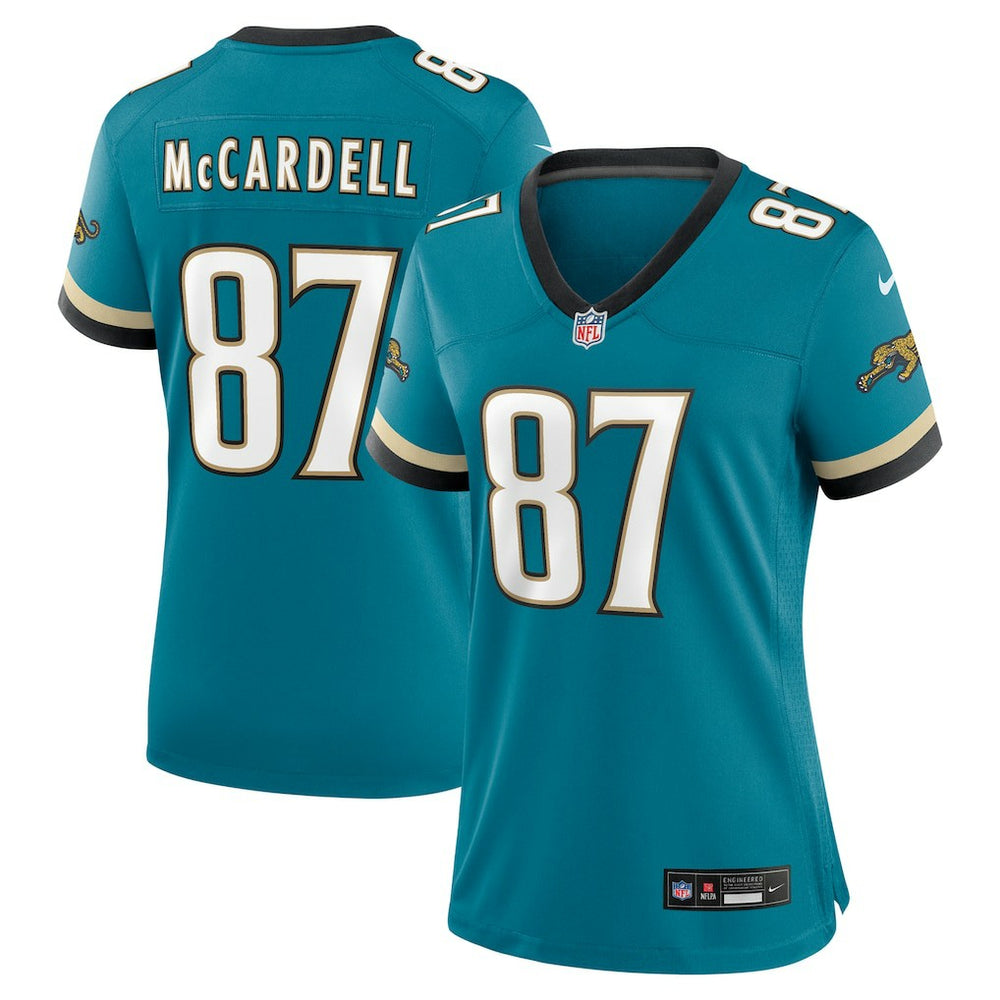 Keenan McCardell Jacksonville Jaguars Women's Prowler Throwback Retired Player Game Jersey - Teal Jerseys