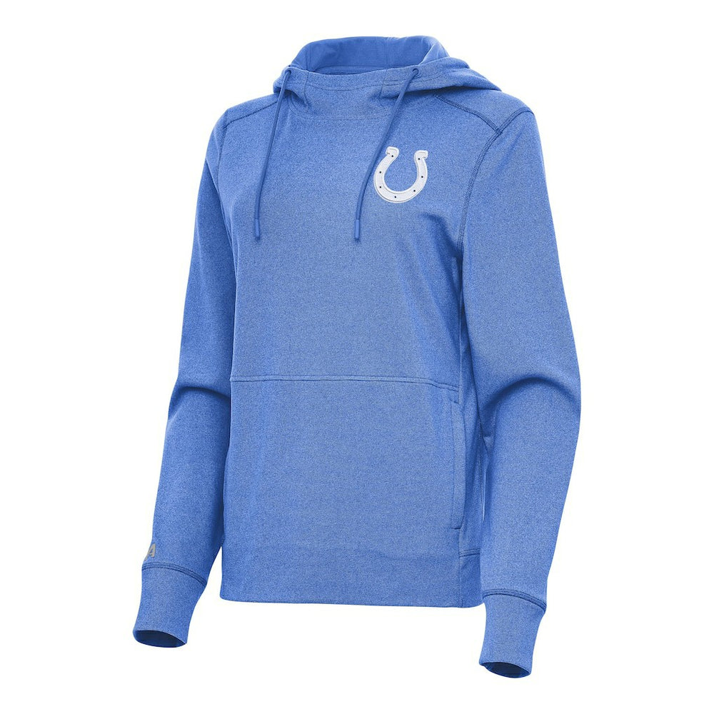 Indianapolis Colts Antigua Women's Justice Pullover Hoodie - Heather Royal Hoodies