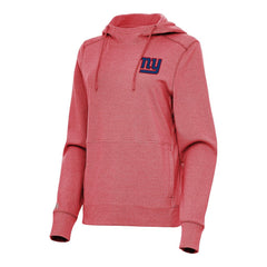 New York Giants Antigua Women's Justice Pullover Hoodie - Heather Red Hoodies