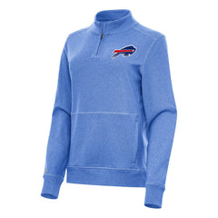Buffalo Bills Antigua Women's Crush Quarter-Zip Jacket - Heather Royal Jackets