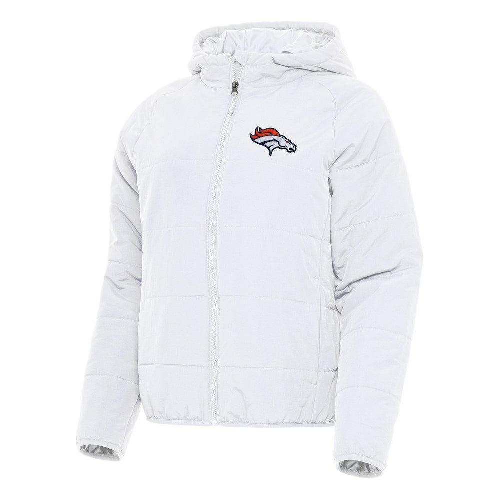 Denver Broncos Antigua Women's Universe Full-Zip Hoodie Jacket - White Hoodies