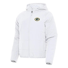Green Bay Packers Antigua Women's Universe Full-Zip Hoodie Jacket - White Hoodies