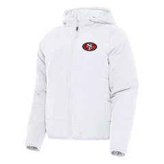 San Francisco 49ers Antigua Women's Universe Full-Zip Hoodie Jacket - White Hoodies
