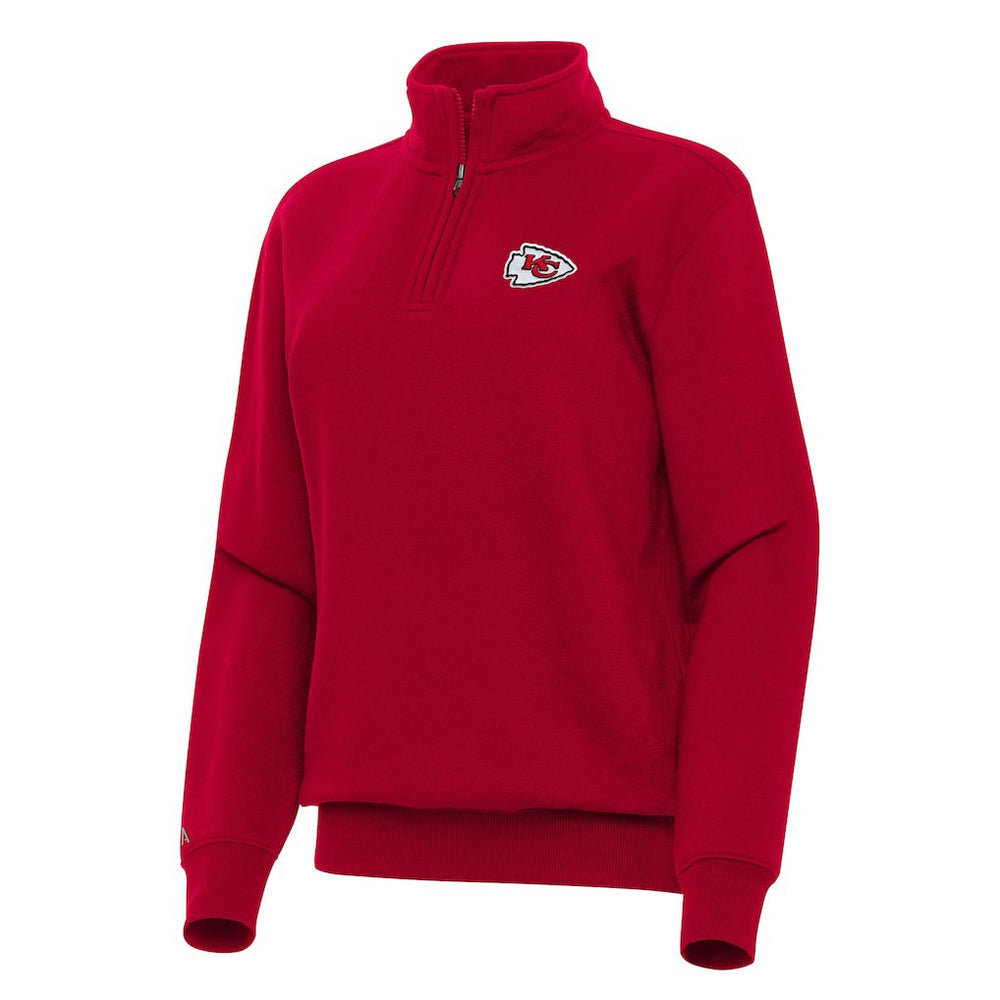 Kansas City Chiefs Antigua Women's Victory Quarter-Zip Top - Red Tops