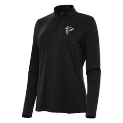 Atlanta Falcons Antigua Women's Reprocess Quarter-Zip Top - Black Tops