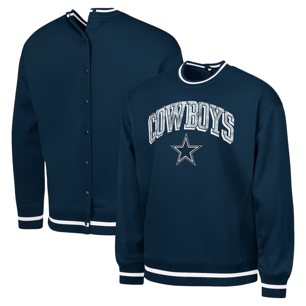 Dallas Cowboys G-III Sports by Carl Banks Adaptive Blocker Fleece Pullover Sweatshirt - Navy Pullover