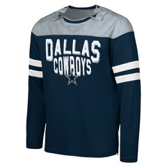 Dallas Cowboys G-III Sports by Carl Banks Adaptive Hail Mary Long Sleeve T-Shirt - Navy/Silver T-shirts