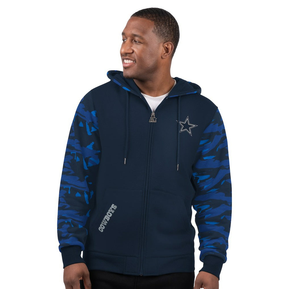 Dallas Cowboys Starter Thursday Night Gridiron Full-Zip Hoodie - Navy Hoodies