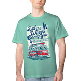 Los Angeles Dodgers Margaritaville Bus Waves Graphic T-Shirt - Mint T-shirts
