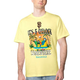 San Francisco Giants Margaritaville Five O'Clock Graphic T-Shirt - Yellow T-shirts