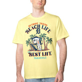 Detroit Tigers Margaritaville Beach Hut Graphic T-Shirt - Yellow T-shirts
