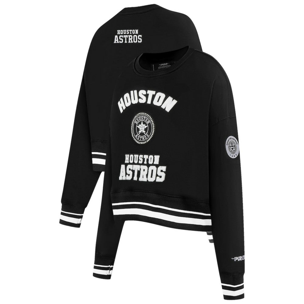Houston Astros Pro Standard Women's Pearl Cropped Pullover Sweatshirt
- Black Pullover
