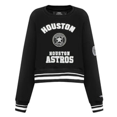 Houston Astros Pro Standard Women's Pearl Cropped Pullover Sweatshirt
- Black Pullover