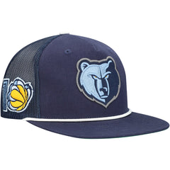 Memphis Grizzlies Roper Trucker Snapback Hat Navy - Mitchell & Ness outlet