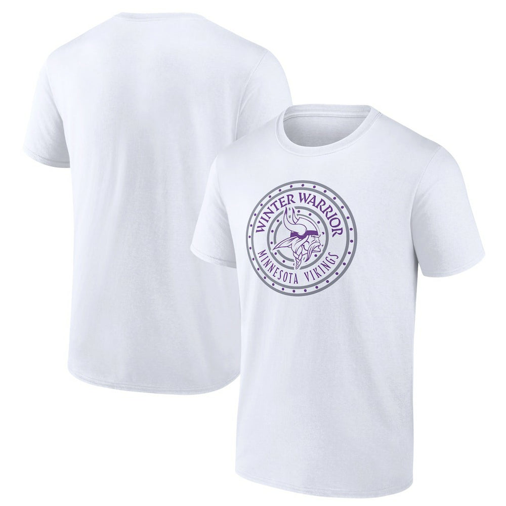 Minnesota Vikings Warriors Shield T-Shirt - White T-shirts