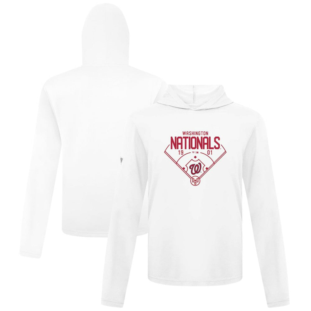 Washington Nationals Levelwear Anthem Home Field Pullover Hoodie - White Hoodies