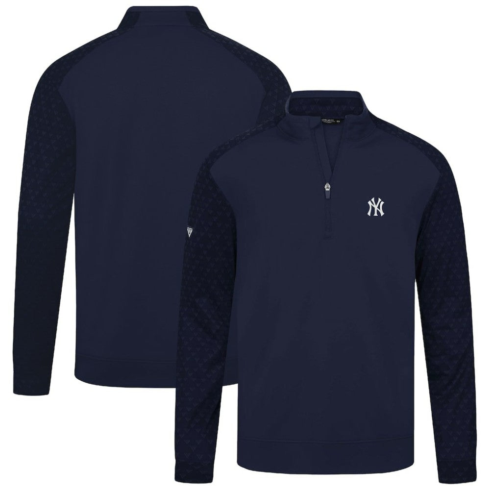 New York Yankees Levelwear Aztec Insignia 2.0 Quarter-Zip Pullover Top - Navy Pullover