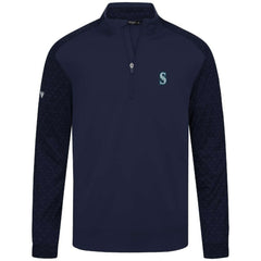 Seattle Mariners Levelwear Aztec Insignia 2.0 Quarter-Zip Pullover Top - Navy Pullover