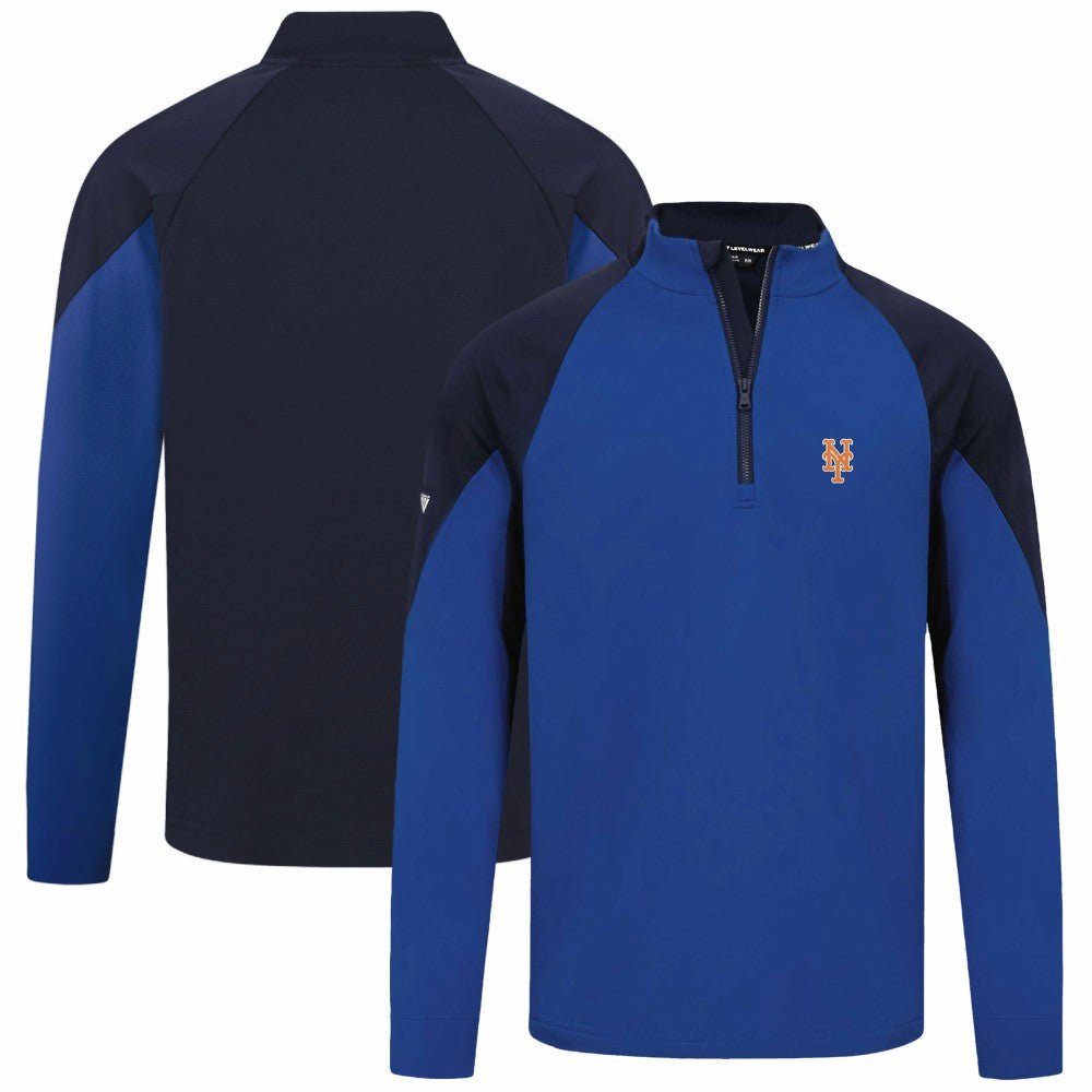 New York Mets Levelwear Cadet Insignia 2.0 Raglan Quarter-Zip Jacket - Royal Jackets