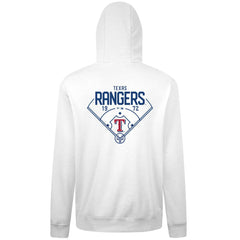 Texas Rangers Levelwear Podium Primary Pullover Hoodie - White Hoodies