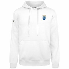 Kansas City Royals Levelwear Podium Primary Pullover Hoodie - White Hoodies