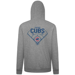 Chicago Cubs Levelwear Podium Primary Pullover Hoodie - Gray Hoodies