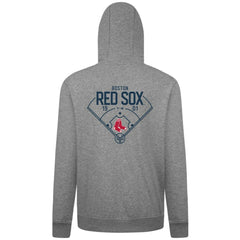 Boston Red Sox Levelwear Podium Primary Pullover Hoodie - Gray Hoodies