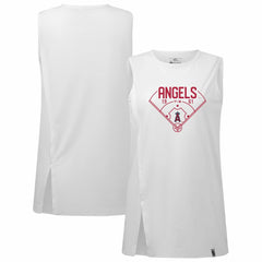 Los Angeles Angels Levelwear Women's Influx Home Field Tank Top - White Tanks
