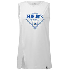 Toronto Blue Jays Levelwear Women's Influx Home Field Tank Top - White Tanks