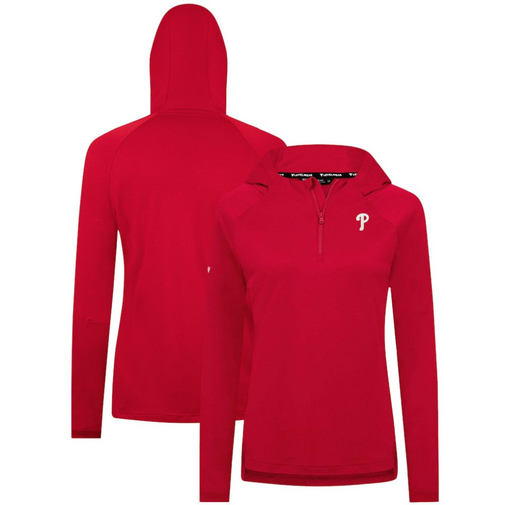 Philadelphia Phillies Levelwear Women's Raven Insignia 2.0 Quarter-Zip Jacket - Red Jackets