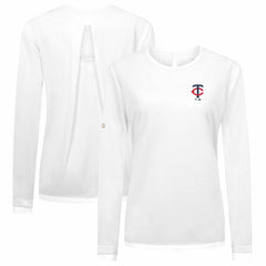 Minnesota Twins Levelwear Women's Sequoia Primary Logo Long Sleeve T-Shirt - White T-shirts