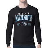Utah Mammoth Starter Retro Graphic Long Sleeve T-Shirt - Black | US 201983140
