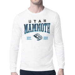 Utah Mammoth Starter Retro Graphic Long Sleeve T-Shirt - White | US 201983141
