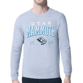 Utah Mammoth Starter Retro Graphic Long Sleeve T-Shirt - Heather Gray | US 201983142