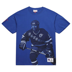 Mark Messier New York Rangers Mitchell & Ness NHL Ultimate Player Vintage Logo T-Shirt - Blue | US 201987715