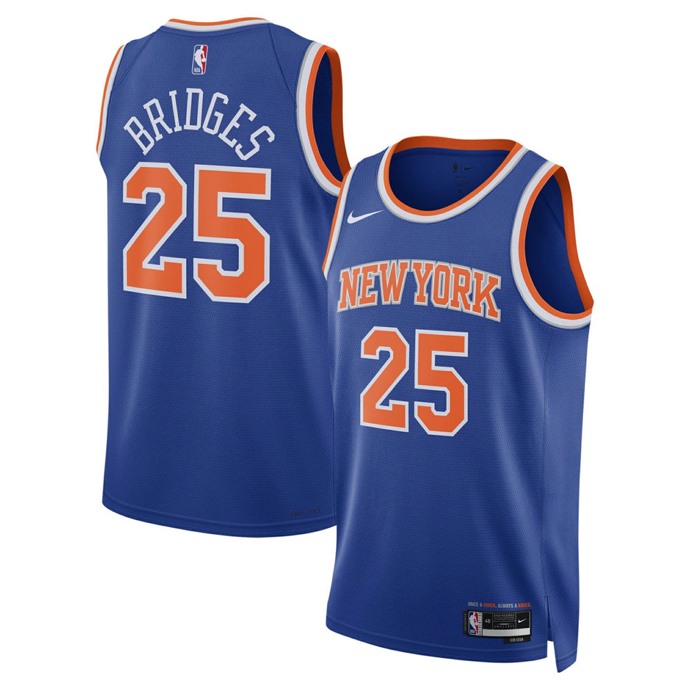 Mikal Bridges New York Knicks Unisex 2024 Offseason Addition Swingman Jersey Blue - Nike