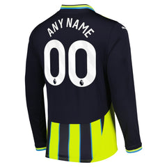 Manchester City 2024/25 Away Replica Long Sleeve Custom Jersey Navy - Puma on sale