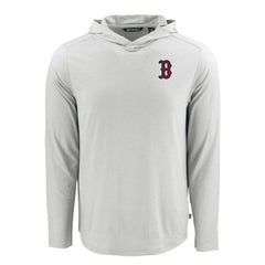 Boston Red Sox Cutter & Buck Coastline Epic Comfort Recycled Eco Hoodie Long Sleeve T-Shirt - Gray Hoodies