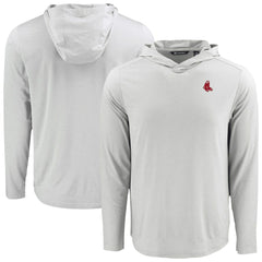 Boston Red Sox Cutter & Buck Coastline Epic Comfort Recycled Eco Hoodie Long Sleeve T-Shirt - Gray Hoodies