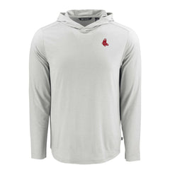 Boston Red Sox Cutter & Buck Coastline Epic Comfort Recycled Eco Hoodie Long Sleeve T-Shirt - Gray Hoodies