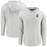 Cleveland Guardians Cutter & Buck Coastline Epic Comfort Recycled Eco Hoodie Long Sleeve T-Shirt - Gray Hoodies