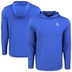 Los Angeles Dodgers Cutter & Buck Coastline Epic Comfort Recycled Eco Hoodie Long Sleeve T-Shirt - Royal Hoodies