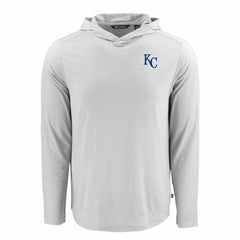 Kansas City Royals Cutter & Buck Coastline Epic Comfort Recycled Eco Hoodie Long Sleeve T-Shirt - Gray Hoodies