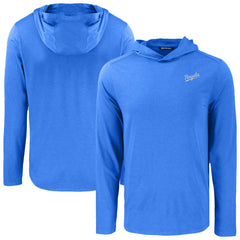 Kansas City Royals Cutter & Buck Coastline Epic Comfort Recycled Eco Hoodie Long Sleeve T-Shirt - Royal Hoodies
