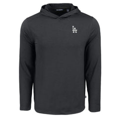 Los Angeles Dodgers Cutter & Buck Coastline Epic Comfort Recycled Eco Hoodie Long Sleeve T-Shirt - Black Hoodies