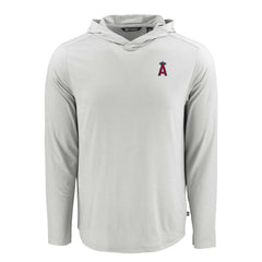 Los Angeles Angels Cutter & Buck Coastline Epic Comfort Recycled Eco Hoodie Long Sleeve T-Shirt - Gray Hoodies
